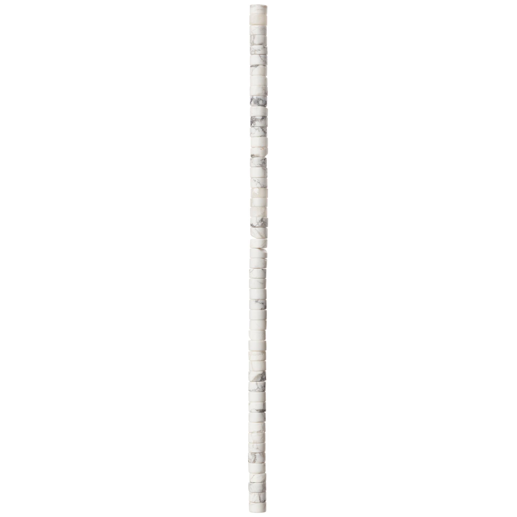 White Howlite Round Heishi Beads by Bead Landing™, 6mm